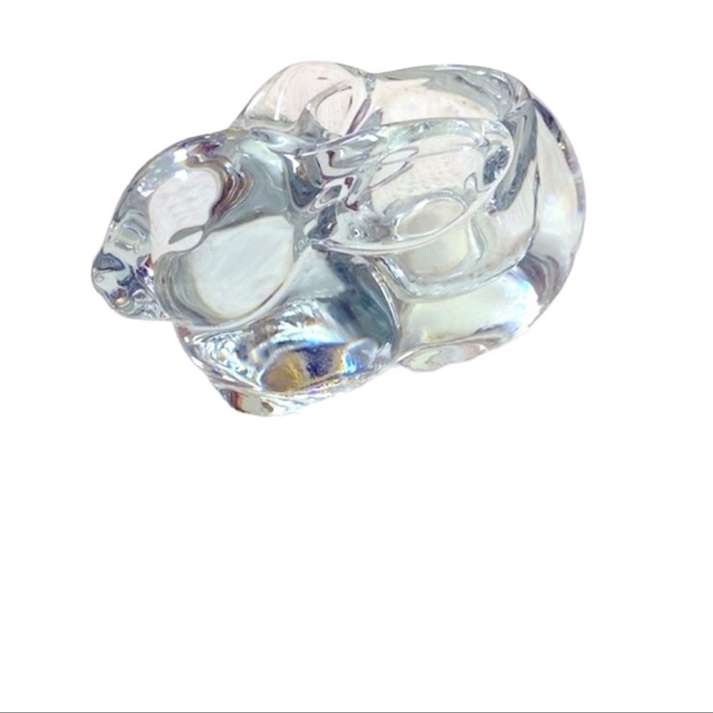 NWT Vintage Indiana Glass Company | Crystal Bunny Rabbit Votive‎ Candle Holder